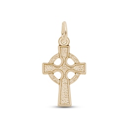 Celtic Cross Charm 14K Yellow Gold