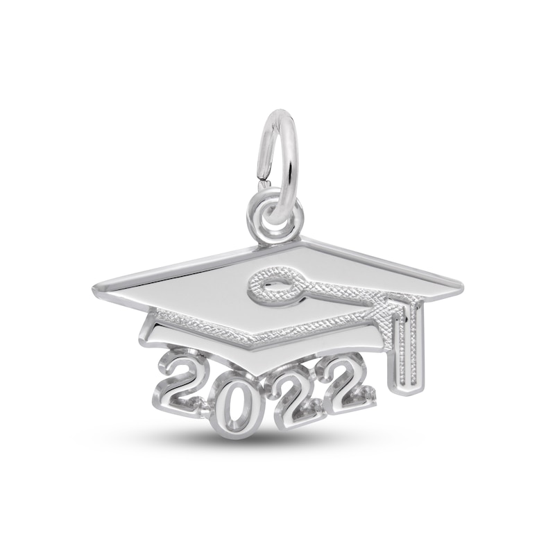 Main Image 1 of 2022 Graduation Cap Charm Sterling Silver