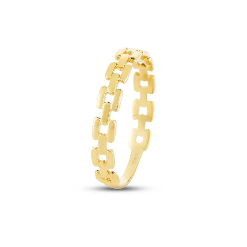 Buckle Link Ring 14K Yellow Gold