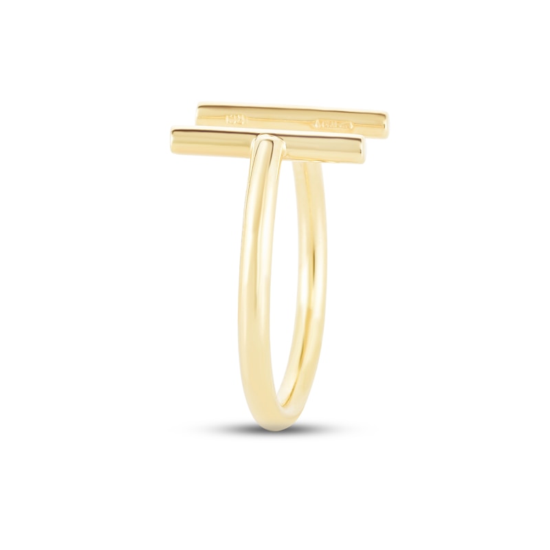 Main Image 2 of Polished Bar Deconstructed Ring 14K Yellow Gold - Size 7