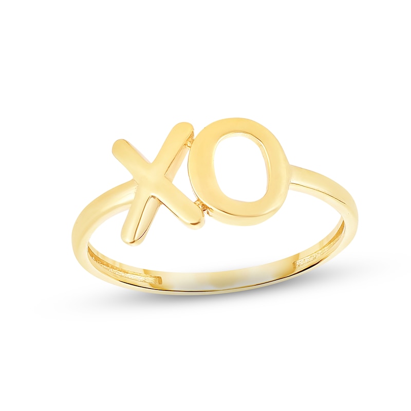 Main Image 1 of XO Ring 14K Yellow Gold - Size 7