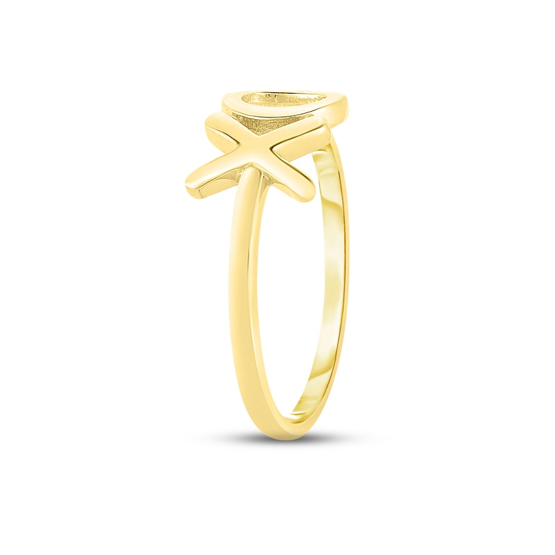 Main Image 2 of XO Ring 14K Yellow Gold - Size 7