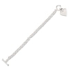 Thumbnail Image 2 of Heart Toggle Bracelet Sterling Silver 7.25&quot;