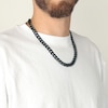 Thumbnail Image 3 of Solid Curb Chain Necklace 6mm Black Ion-Plated Stainless Steel 20"