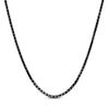 Thumbnail Image 1 of Wheat Chain Necklace 3mm Black Ion-Plated Solid Stainless Steel 22&quot;