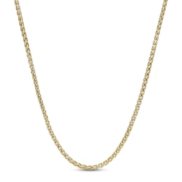 Wheat Chain Necklace Yellow Ion-Plated Solid Stainless Steel 20"