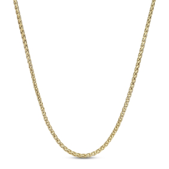 Wheat Chain Necklace Yellow Ion-Plated Solid Stainless Steel 20"