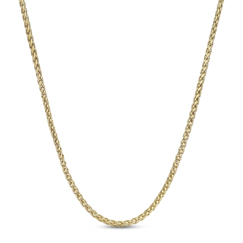 Main Image 1 of Wheat Chain Necklace Yellow Ion-Plated Solid Stainless Steel 20&quot;