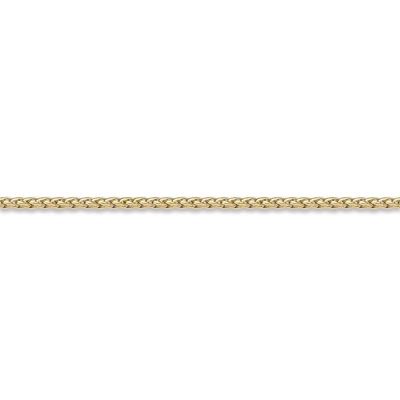 Solid Wheat Chain Necklace Yellow Ion-Plated Stainless Steel 20"