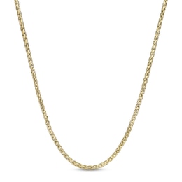 Men's Wheat Chain Yellow Ion-Plated Stainless Steel 22&quot;