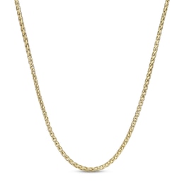 Wheat Chain Necklace Yellow Ion-Plated Solid Stainless Steel 22"