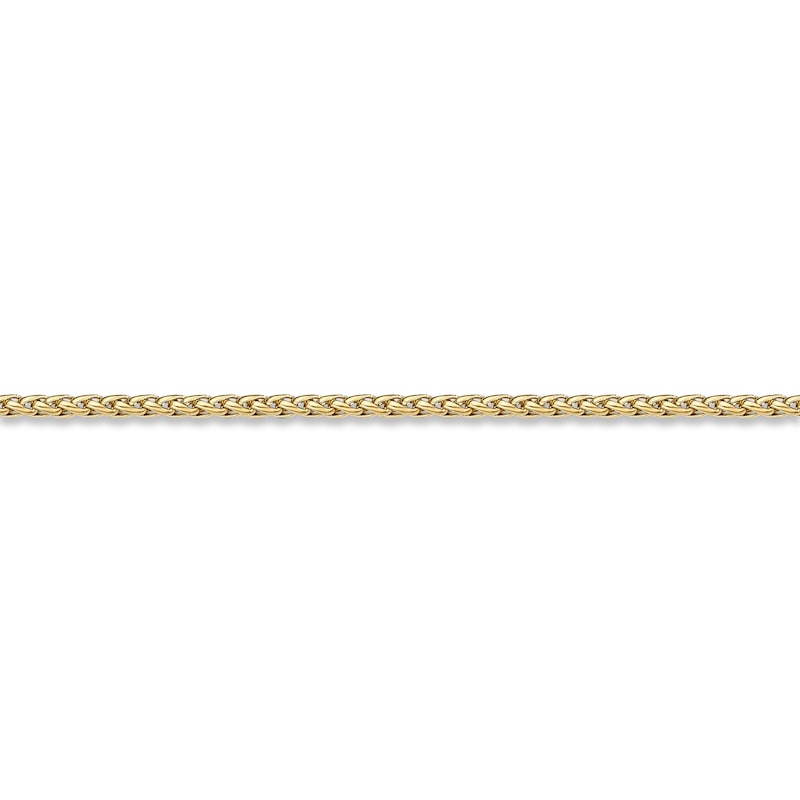 Solid Wheat Chain Necklace Yellow Ion-Plated Stainless Steel 22"