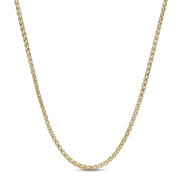 Wheat Chain Necklace Yellow Ion-Plated Solid Stainless Steel 24"