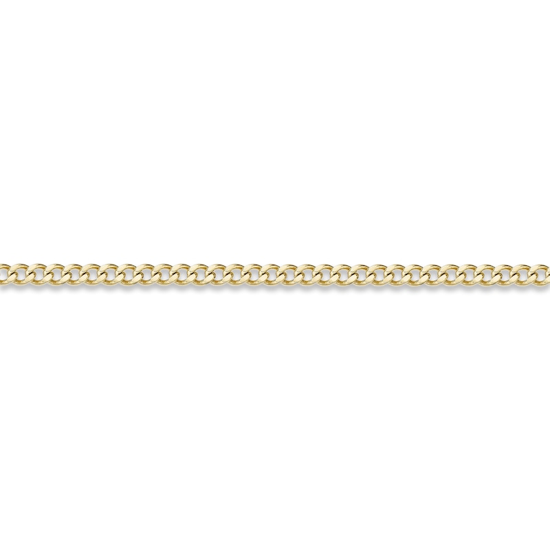 Main Image 2 of Curb Chain Necklace 2mm Yellow Ion-Plated Solid Stainless Steel 18&quot;