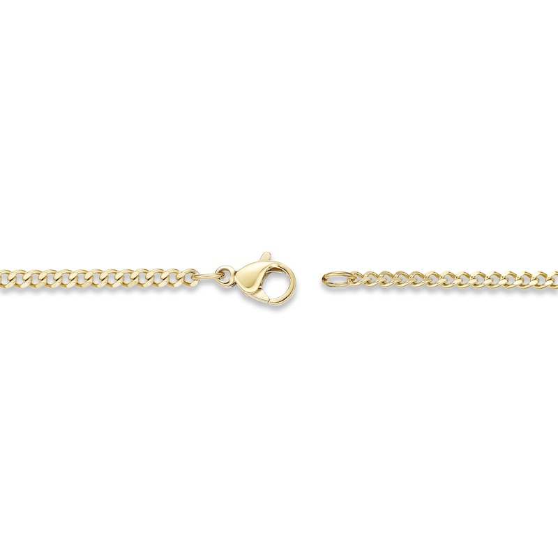 Men's Curb Chain Yellow Ion-Plated Stainless Steel 18"