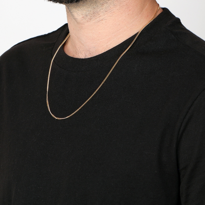 Main Image 4 of Curb Chain Necklace 2mm Yellow Ion-Plated Solid Stainless Steel 18&quot;