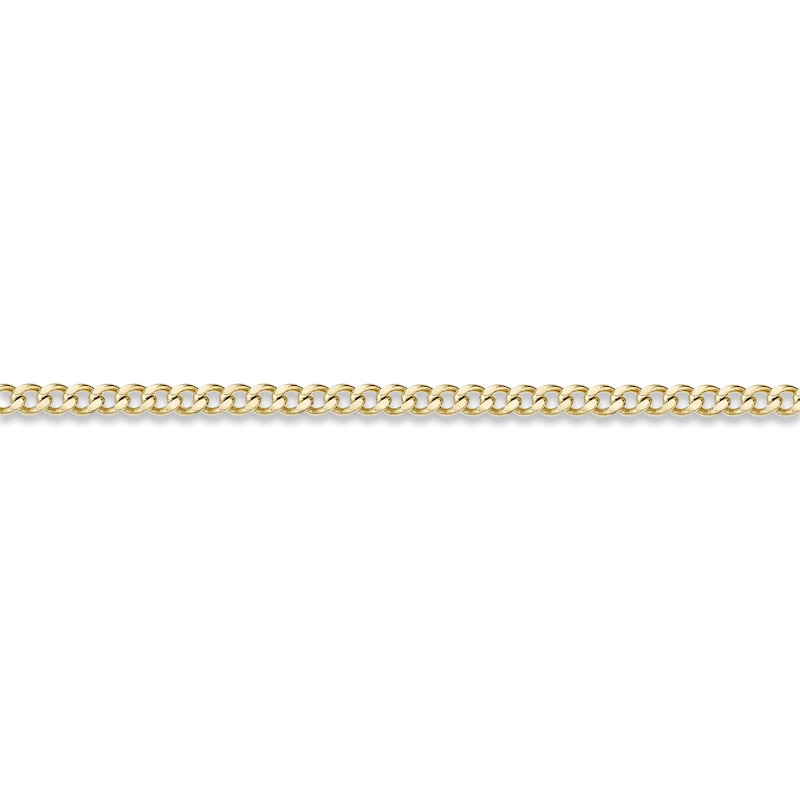 Main Image 2 of Curb Chain Necklace 2mm Yellow Ion-Plated Solid Stainless Steel 20&quot;