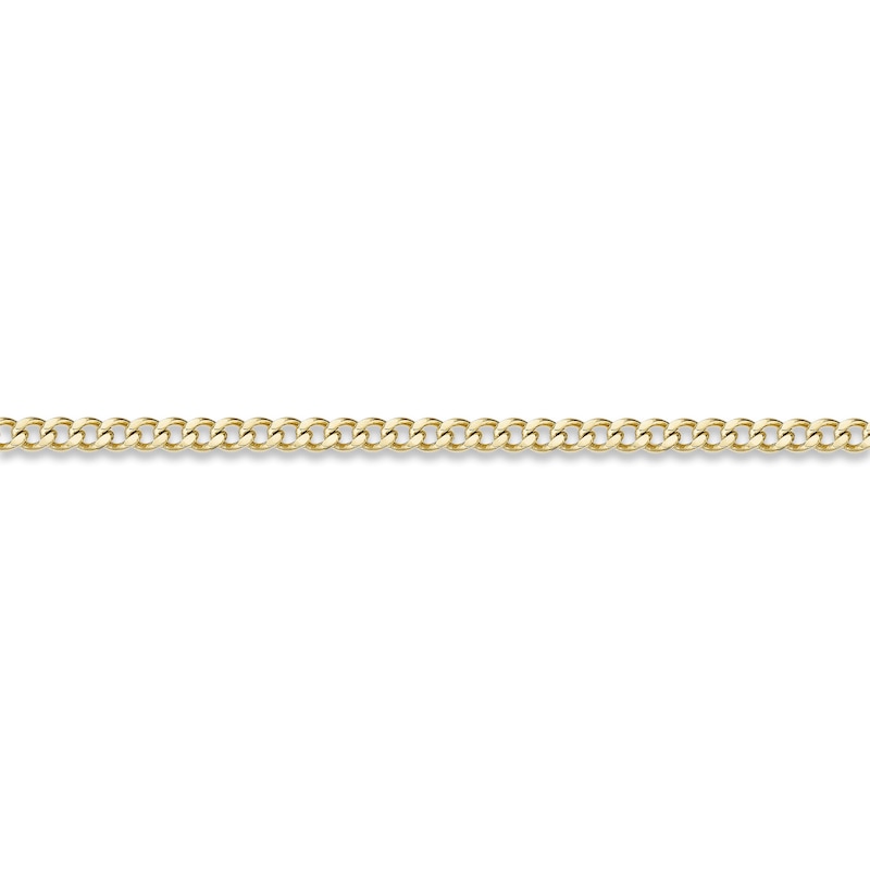 Main Image 2 of Curb Chain Necklace 2mm Yellow Ion-Plated Solid Stainless Steel 22&quot;