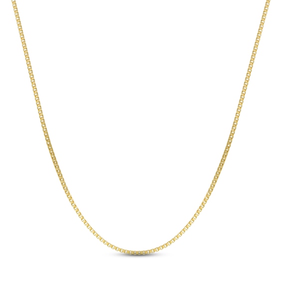 Box Chain Necklace 2mm Yellow Ion-Plated Solid Stainless Steel 18"