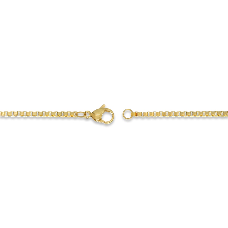 Main Image 3 of Box Chain Necklace 2mm Yellow Ion-Plated Solid Stainless Steel 18&quot;
