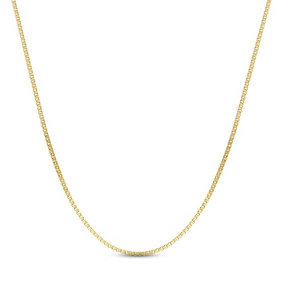 Box Chain Necklace 2mm Yellow Ion-Plated Solid Stainless Steel 20"