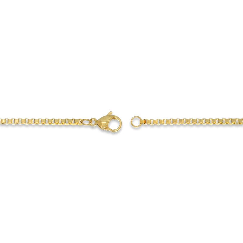 Main Image 3 of Box Chain Necklace 2mm Yellow Ion-Plated Solid Stainless Steel 20&quot;