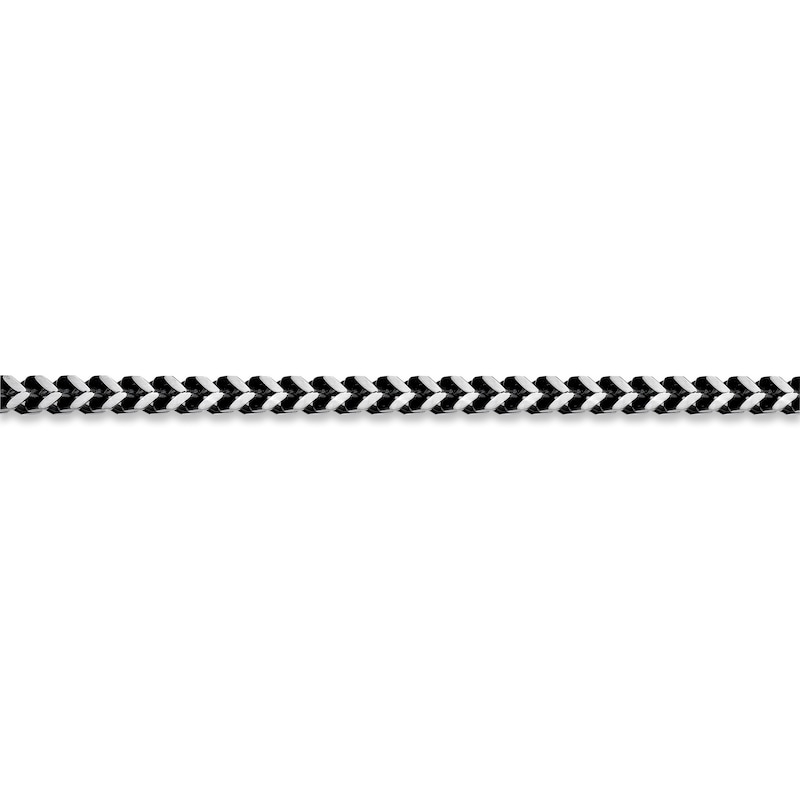 Main Image 2 of Foxtail Chain Necklace 5mm Black Ion-Plated Solid Stainless Steel 22&quot;