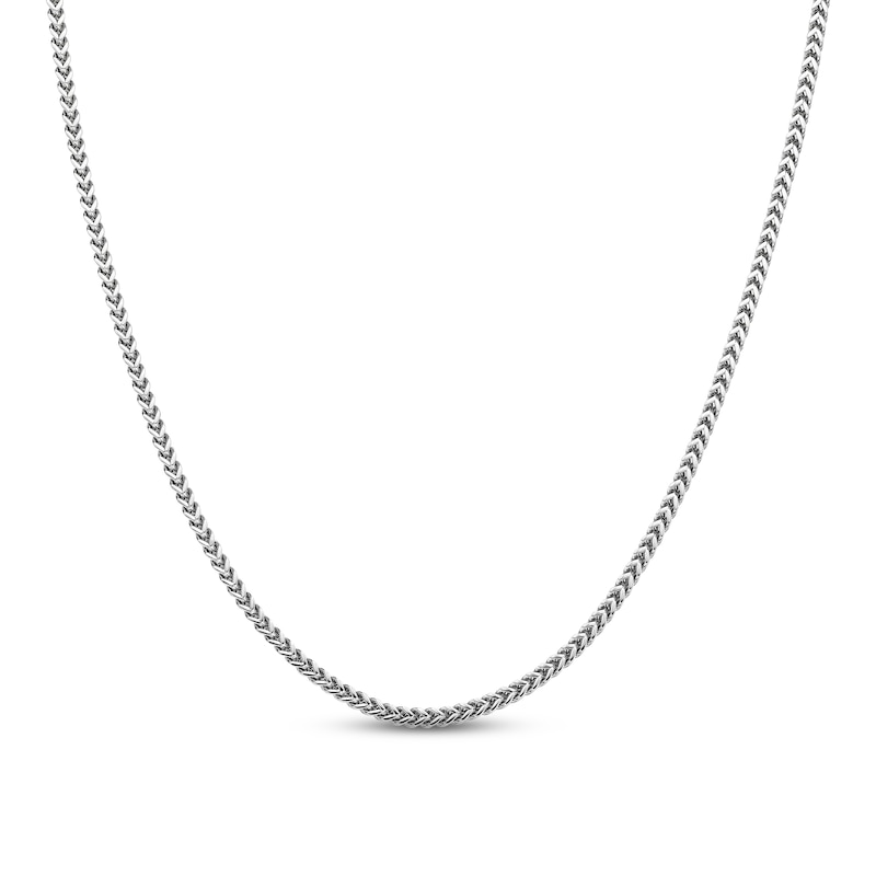 Solid Foxtail Chain Necklace 2.5mm Stainless Steel 18"