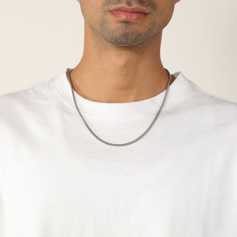 Main Image 4 of Foxtail Chain Necklace 2.5mm Solid Stainless Steel 18&quot;