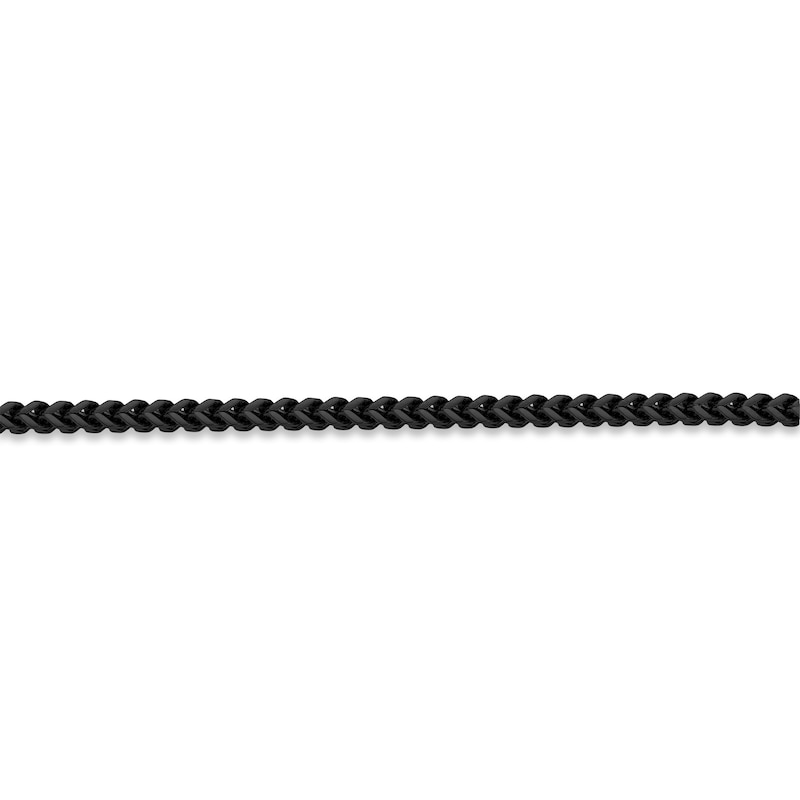 Main Image 2 of Foxtail Chain Necklace 2.5mm Black Ion-Plated Solid Stainless Steel 18&quot;