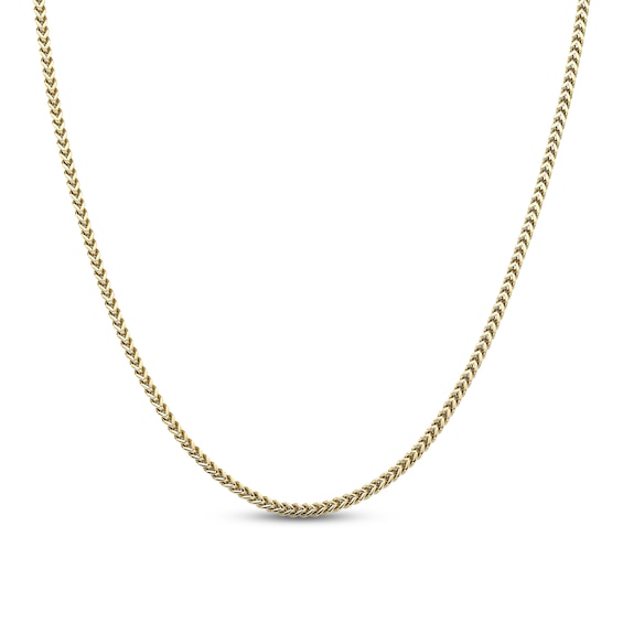 Foxtail Chain Necklace 2.5mm Yellow Ion-Plated Solid Stainless Steel 18"