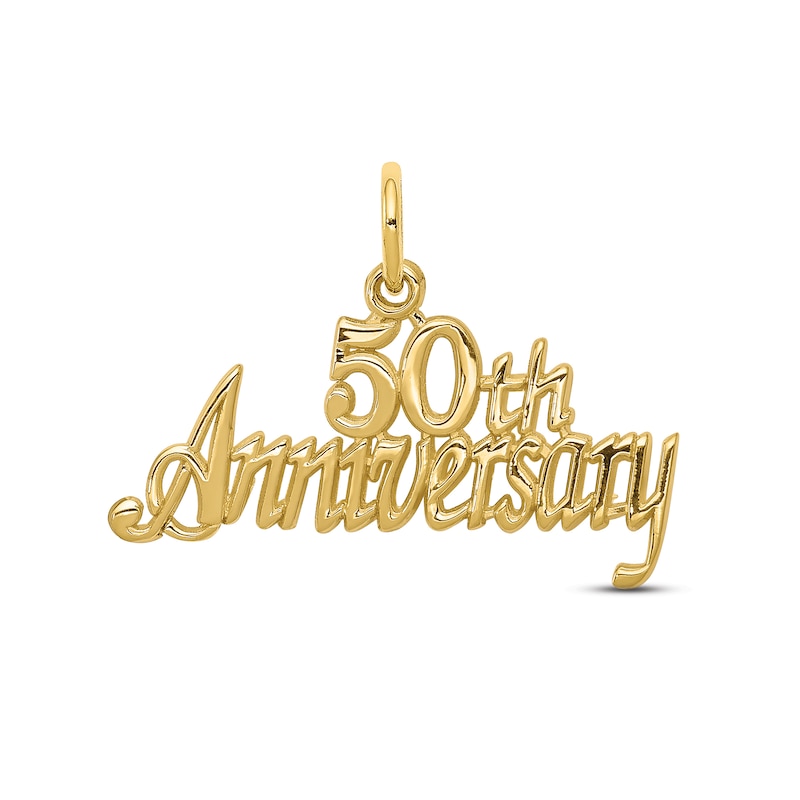 "50th Anniversary" Charm 10K Yellow Gold