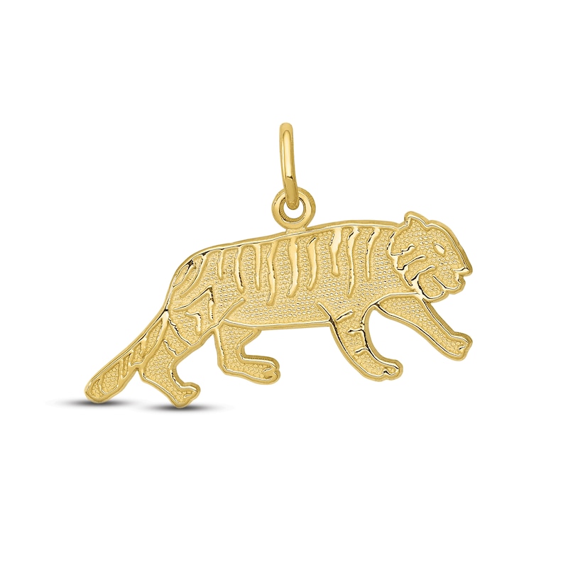 Main Image 1 of Men's Tiger Charm 10K Yellow Gold