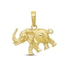 Men's Satin Finish 3D Elephant Charm 10K Yellow Gold
