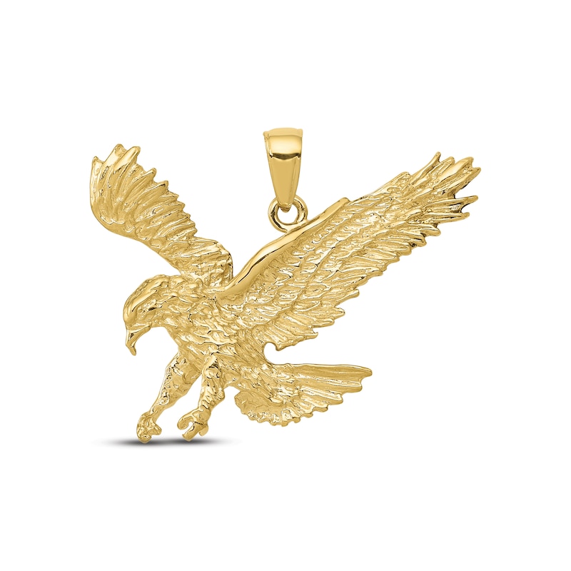 Main Image 1 of Men's Landing Eagle Charm 10K Yellow Gold