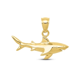 Men's Shark Charm 10K Yellow Gold