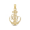 Men's Anchor & Ship Wheel Charm 10K Yellow Gold