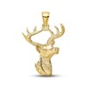 Men's Deer Head Charm 10K Yellow Gold
