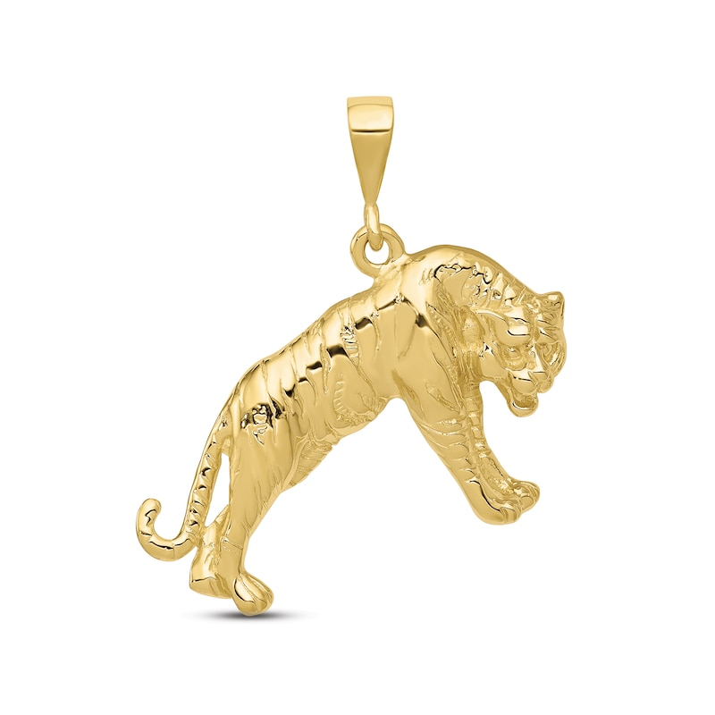Main Image 1 of Men's Tiger Charm 10K Yellow Gold