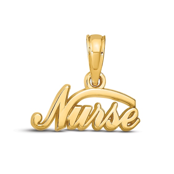 "Nurse" Charm 14K Yellow Gold