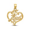 Thumbnail Image 1 of &quot;15 Años&quot; Diamond-cut Heart Charm 14K Yellow Gold