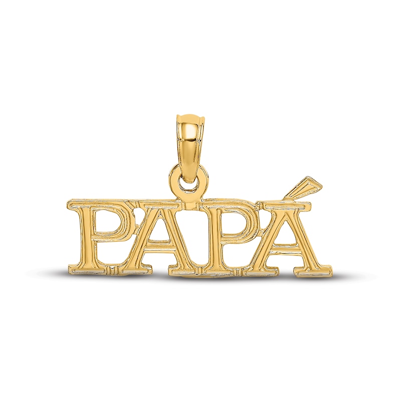 Men's "Papá" Charm 14K Yellow Gold