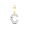 Thumbnail Image 0 of Diamond C Initial Charm 3/8  ct tw Baguette & Round-cut 10K Yellow Gold