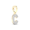 Thumbnail Image 1 of Diamond C Initial Charm 3/8  ct tw Baguette & Round-cut 10K Yellow Gold