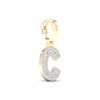 Thumbnail Image 2 of Diamond C Initial Charm 3/8  ct tw Baguette & Round-cut 10K Yellow Gold
