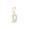 Thumbnail Image 1 of Diamond D Initial Charm 1/2 ct tw Baguette & Round-cut 10K Yellow Gold