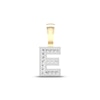 Thumbnail Image 1 of Diamond E Initial Charm 1/2 ct tw Baguette & Round-cut 10K Yellow Gold