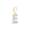 Thumbnail Image 2 of Diamond E Initial Charm 1/2 ct tw Baguette & Round-cut 10K Yellow Gold