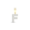 Thumbnail Image 1 of Diamond F Initial Charm 3/8 ct tw Baguette & Round-cut 10K Yellow Gold