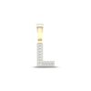 Thumbnail Image 1 of Diamond L Initial Charm 1/3 ct tw Baguette & Round-cut 10K Yellow Gold